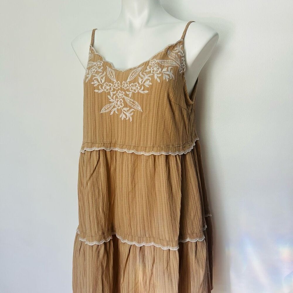 Blue Pepper Boho Embroidered Swing Tank Dress - Picture 3 of 7